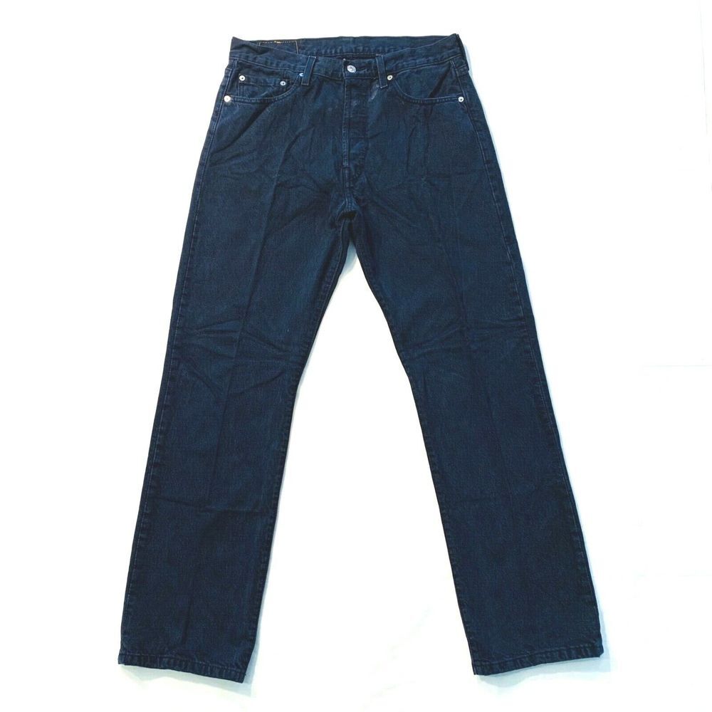 Rare Vintage Levis 501 XX Button Fly Jeans USA Made Red Tab Navy Blue 32x32